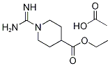 Ethyl 1-carbamimidoylpiperidine-4-carboxyate acetate Structure