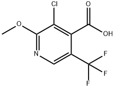 3-Chloro-2-methoxy-5-(trifluoromethyl)-isonicotinic acid 化学構造式