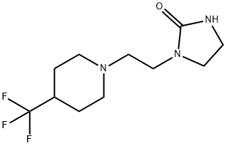 1-(2-(4-(三氟甲基)哌啶-1-基)乙基)咪唑啉-2-酮 结构式
