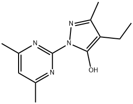 1-(4,6-二甲基嘧啶-2-基)-4-乙基-3-甲基-1H-吡唑-5-醇,955554-21-9,结构式