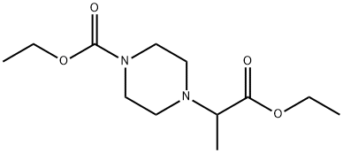 4-(2-乙氧基-1-甲基-2-氧代乙基)哌嗪-1-甲酸乙酯, 856843-19-1, 结构式