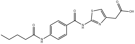 (2-{[4-(Pentanoylamino)benzoyl]amino}-1,3-thiazol-4-yl)acetic acid Structure