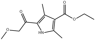 Ethyl 5-(methoxyacetyl)-2,4-dimethyl-1H-pyrrole-3-carboxylate Struktur