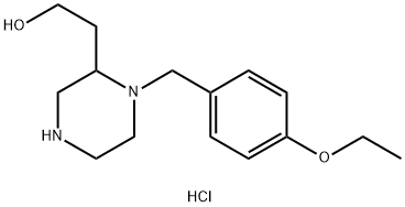 2-[1-(4-Ethoxybenzyl)-2-piperazinyl]ethanol dihydrochloride Struktur