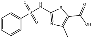 4-甲基-2-(苯磺酰基氨基)-5-噻唑羧酸 结构式