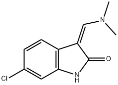 (3Z)-6-Chloro-3-[(dimethylamino)methylene]-1,3-dihydro-2H-indol-2-one Structure