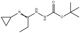 N'-[1-Cyclopropylaminopropylidene]-hydrazinecarboxylic acid tert-butyl ester Structure