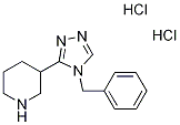 3-(4-苄基-4H-1,2,4-三唑-3-基)哌啶二盐酸盐,1332528-92-3,结构式