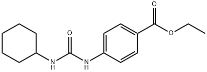 Ethyl 4-[(cyclohexylcarbamoyl)amino]benzoate 化学構造式