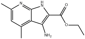 Ethyl 3-amino-4,6-dimethyl-1H-pyrrolo[2,3-b]-pyridine-2-carboxylate Structure