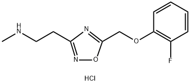 (2-{5-[(2-氟苯氧基)甲基]-1,2,4-恶二唑-3-基}乙基)甲胺盐酸盐, 1332531-57-3, 结构式