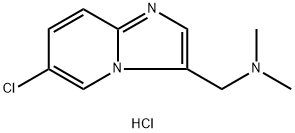 1-(6-氯咪唑并[1,2-A]吡啶-3-基)-N,N-二甲基甲胺盐酸盐 结构式