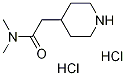 N,N-Dimethyl-2-piperidin-4-yl-acetamide dihydrochloride 结构式