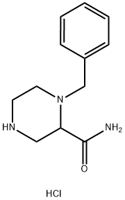 1-Benzyl-piperazine-2-carboxylic acid amide dihydrochloride Structure
