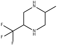 2-Methyl-5-(trifluoromethyl)piperazine (mixture of cis and trans isomers), 1186195-52-7, 结构式