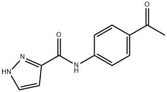 1H-吡唑-3-羧酸(4-乙酰基-苯基)-酰胺,305346-13-8,结构式