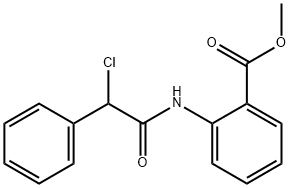 Methyl 2-{[chloro(phenyl)acetyl]amino}benzoate 化学構造式