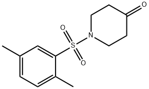 1-[(2,5-二甲基苯基)磺酰基]哌啶-4-酮 结构式