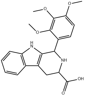 1-(2,3,4-三甲氧苯基)-1,3,4,9-四氢-$B-咔啉基-2-嗡-3-羧酸酯, 345637-82-3, 结构式