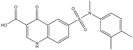 6-{[(3,4-Dimethylphenyl)(methyl)amino]sulfonyl}-4-oxo-1,4-dihydroquinoline-3-carboxylic acid Structure