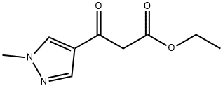 Ethyl 3-(1-methyl-1H-pyrazol-4-yl)-3-oxopropanoate 化学構造式