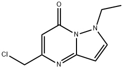 5-(Chloromethyl)-1-ethylpyrazolo-[1,5-a]pyrimidin-7(1H)-one 化学構造式