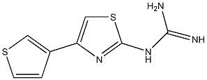 N-[4-(3-噻吩)-1,3-噻唑-2-基]胍, 760903-26-2, 结构式