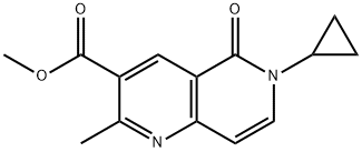 Methyl 6-cyclopropyl-2-methyl-5-oxo-5,6-dihydro-1,6-naphthyridine-3-carboxylate Struktur