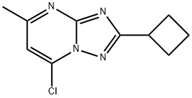 7-氯-2-环丁基-5-甲基[1,2,4]三唑并[1,5-A]嘧啶 结构式