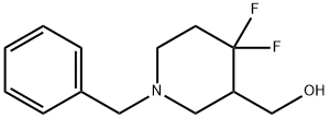 (1-苄基-4,4-二氟哌啶-3-基)甲醇 结构式