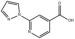 2-(1H-ピラゾール-1-イル)イソニコチン酸 化学構造式