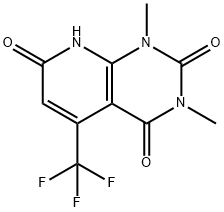 1,3-Dimethyl-5-(trifluoromethyl)pyrido-[2,3-d]pyrimidine-2,4,7(1H,3H,8H)-trione 结构式