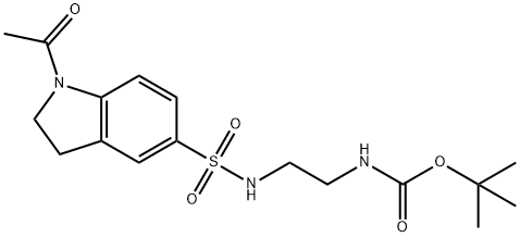 t-Butyl 2-{[(1-acetyl-2,3-dihydro-1H-indol-5-yl)sulfonyl]amino}ethylcarboxylate Structure