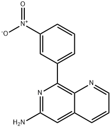 8-(3-Nitrophenyl)-1,7-naphthyridin-6-amine 结构式