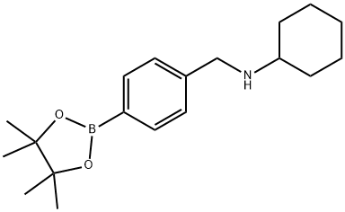 4-(Cyclohexyl)aminomethyl phenyl-boronic acid pinacol ester,2096339-32-9,结构式