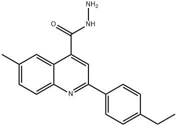 2-(4-ETHYLPHENYL)-6-METHYLQUINOLINE-4-CARBOHYDRAZIDE 化学構造式