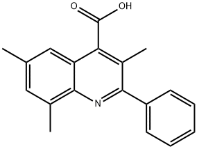 3,6,8-三甲基-2-苯基喹啉-4-羧酸, 436089-40-6, 结构式