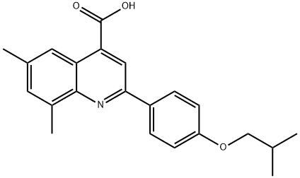 2-(4-异丁氧基苯基)-6,8-二甲基喹啉-4-羧酸 结构式