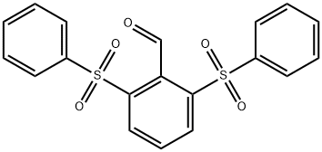 2,6-ビス(ベンゼンスルホニル)ベンズアルデヒド 化学構造式