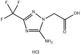 (5-AMINO-3-TRIFLUOROMETHYL-[1,2,4]TRIAZOL-1-YL)-ACETIC ACID HYDROCHLORIDE 化学構造式