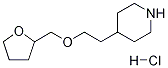 4-[2-(TETRAHYDRO-2-FURANYLMETHOXY)ETHYL]PIPERIDINE HYDROCHLORIDE 结构式