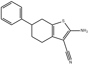 2-AMINO-6-PHENYL-4,5,6,7-TETRAHYDRO-1-BENZOTHIOPHENE-3-CARBONITRILE Structure