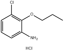 3-CHLORO-2-PROPOXY-PHENYLAMINE HYDROCHLORIDE,1185057-51-5,结构式