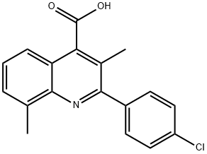 492448-66-5 2-(4-クロロフェニル)-3,8-ジメチルキノリン-4-カルボン酸
