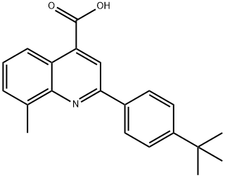 2-(4-TERT-BUTYLPHENYL)-8-METHYLQUINOLINE-4-CARBOXYLIC ACID Structure