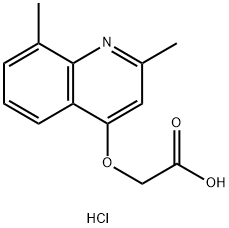 (2,8-DIMETHYL-QUINOLIN-4-YLOXY)-ACETIC ACIDHYDROCHLORIDE 结构式