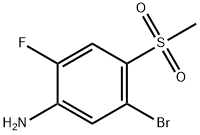 5-BROMO-2-FLUORO-4-METHYLSULFONYLANILINE,1020722-18-2,结构式