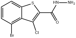 4-BROMO-3-CHLORO-1-BENZOTHIOPHENE-2-CARBOHYDRAZIDE Struktur