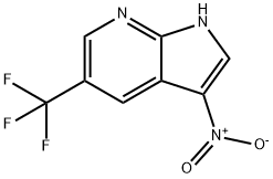 3-nitro-5-(trifluoromethyl)-1H-pyrrolo[2,3-b]pyridine 结构式
