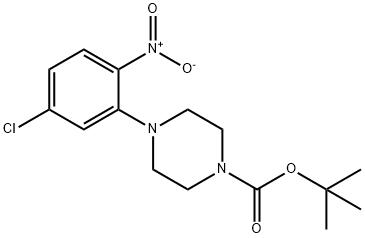 tert-butyl 4-(5-chloro-2-nitrophenyl)tetrahydro-1(2H)-pyrazinecarboxylate Structure